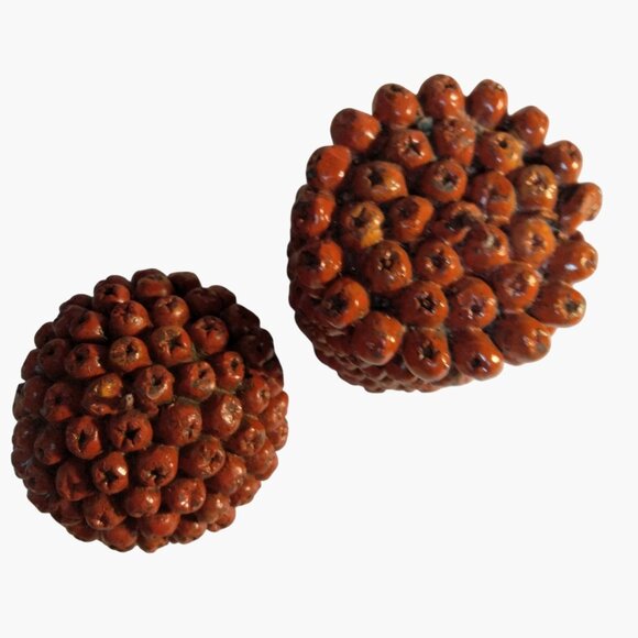 Red Cranberry Shape Candle Set Thanksgiving Holiday Berry Look lot 2 - Picture 3 of 13